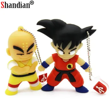 

SHANDIAN Goku Kuririn Gifts pen drive 8GB 16GB 32GB 64g Dragon Ball Usb Flash Drive Pendrive memory stick USB creativo Wholesale