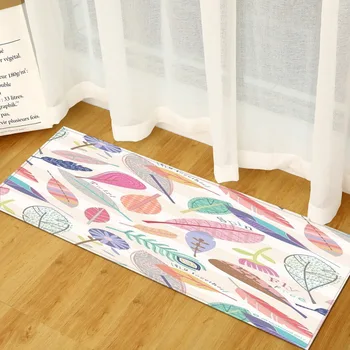 

Flannel Textured Printed Carpet Dormitory Wardrobe Shoe Cabinet Long Floor Mat Office Long Mat Bedroom Floor Rug