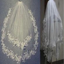 Свадебный Локоть Длина Кружева аппликация невесты вуаль
