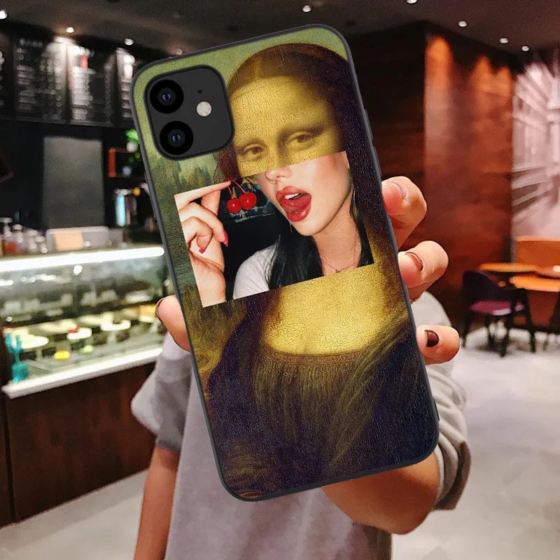 Black TPU Забавный чехол для iPhone 11 Pro Max 6 6s 7 8 Plus X XR XS Max чехол для телефона Абстрактное Искусство Статуя Мягкий ТПУ чехол для телефона для iPhone Xs - Цвет: Black TPU