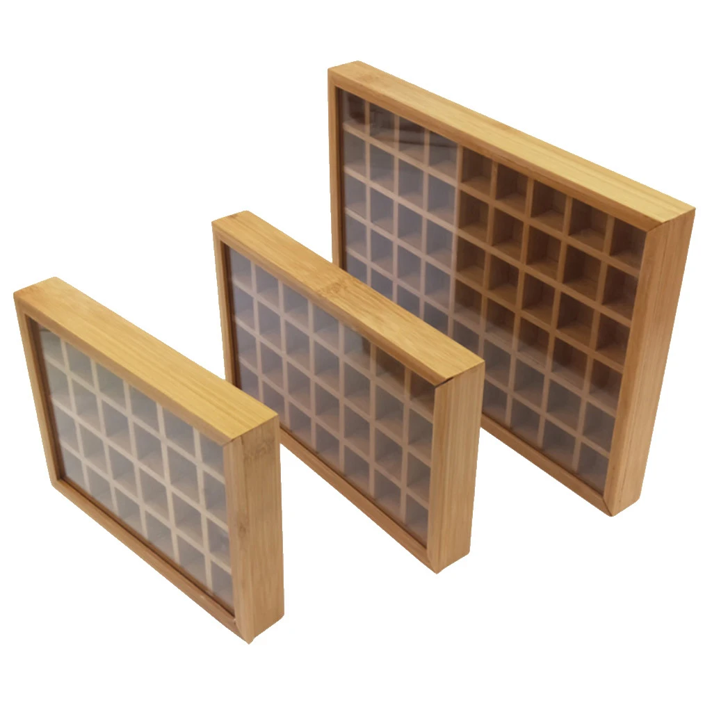 

Elegant Jewelry Display Tray Showcase Necklace Bracelets Earrings Rings Organizer Constructed of Bamboo Smooth Surface Texture