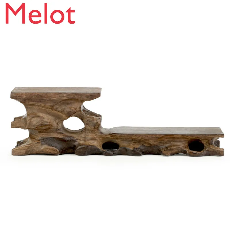 

Chinese Style Red Sandalwood Carving Rare Stone Root Carving Base Purple Sand Pot Flowerpot Decoration Wooden Support