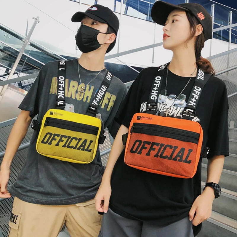 Модная уличная тактическая жилетка в стиле хип-хоп, нагрудная сумка, военная сумка через плечо, Мужская поясная сумка в стиле панк, нагрудная сумка, функциональная нагрудная сумка