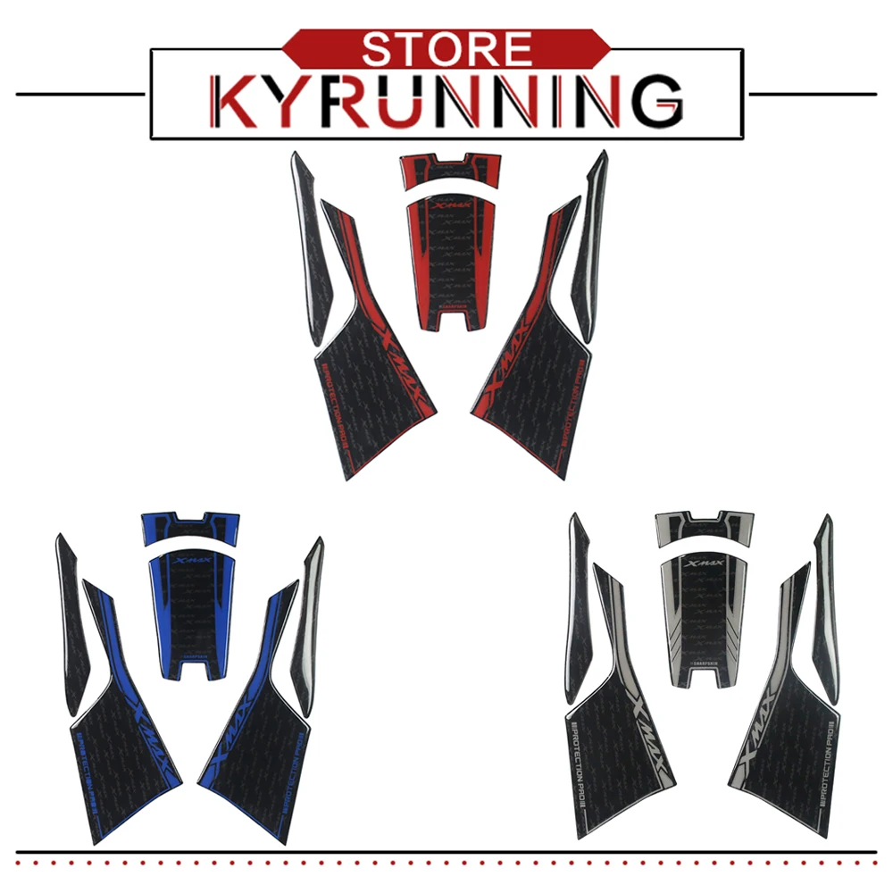 

New Motorcycle 3D Fishbone Stickers Racing For YAMAHA XMAX 250 300 2018 2019 Fairing Gas Cap Tank Pad protection Sticker Decal