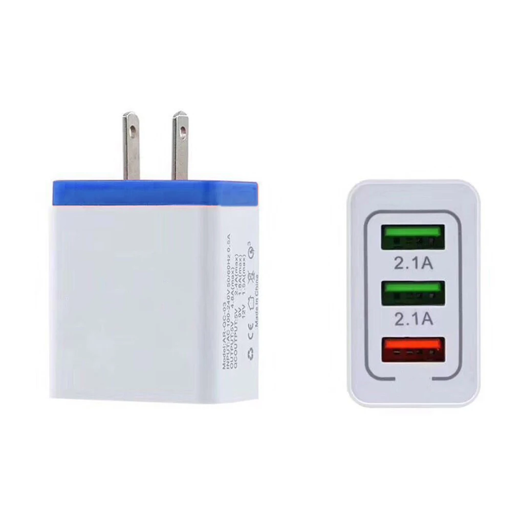 Быстрая зарядка QC 3,0 Смарт Быстрое 3 USB зарядное устройство для iphone для Android 3 порта USB зарядное устройство адаптер зарядка EU/US разъем - Цвет: US Plug  blue