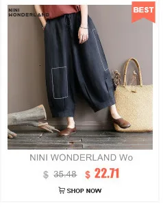 NINI WONDERLAND весенне-летние полосатые штаны длиной до щиколотки, женские модные широкие брюки, женские хлопковые льняные брюки большого размера