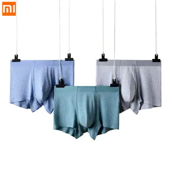 

3pcs/lot Xiaomi Mijia High Quality men's underwear modal Seamless cotton breathable Panties Men Antibacterial Boxer Briefs men