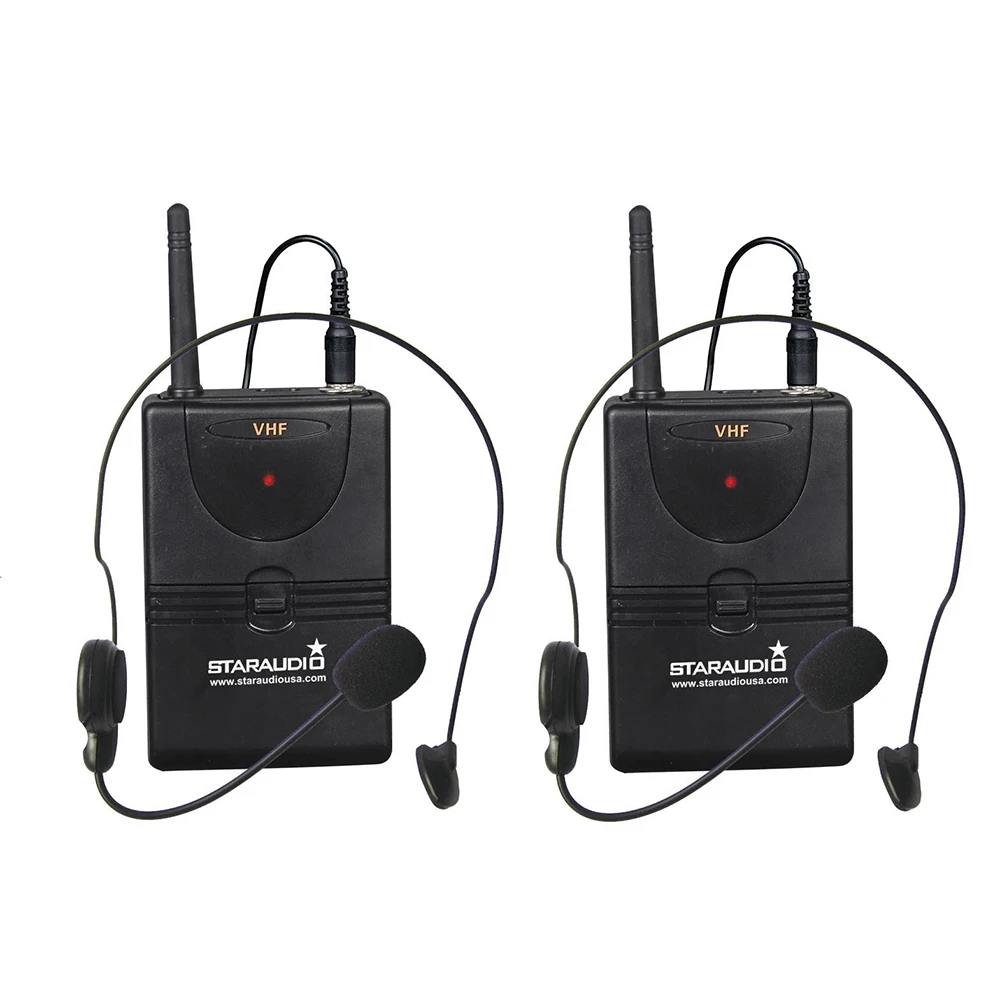 STARAUDIO Pro 4 канала VHF ручной петличный микрофон наушники Беспроводная микрофонная система 4CH сценический церковный клубный микрофон SMV-4000A+ B