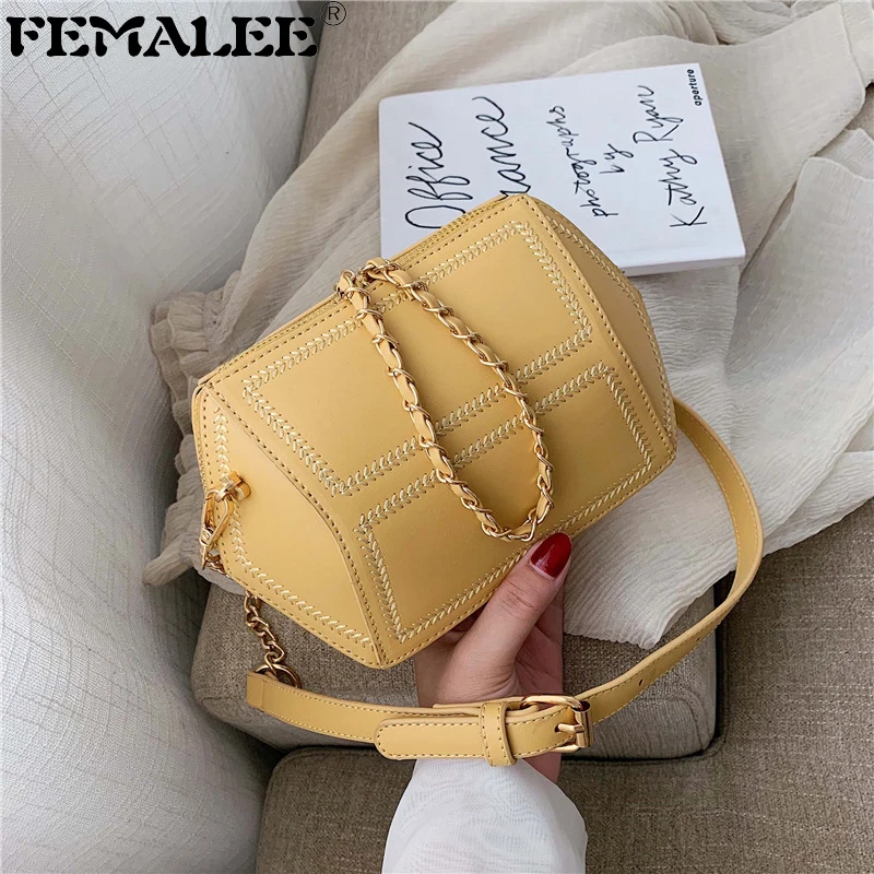 

Embroidery Pu Leather Shell Bag For Women 2019 Chain Crossbody Bags Female Shoulder Messenger Bags Ladies Handbag Small Clutch
