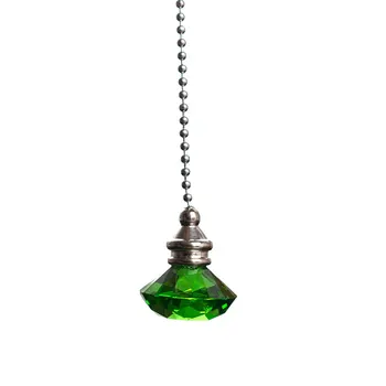 

Prism Pull Chain Home Decor Extension Desk Light Dazzling Crystal Styling Ceiling Fan Wedding Craft Pendant Hanging Portable