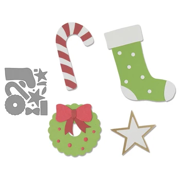 

Christmas Socks Metal Cutting Star Dies for DIY Scrapbook Cutting Die Paper Cards Embossed Decorative Craft Die Cut