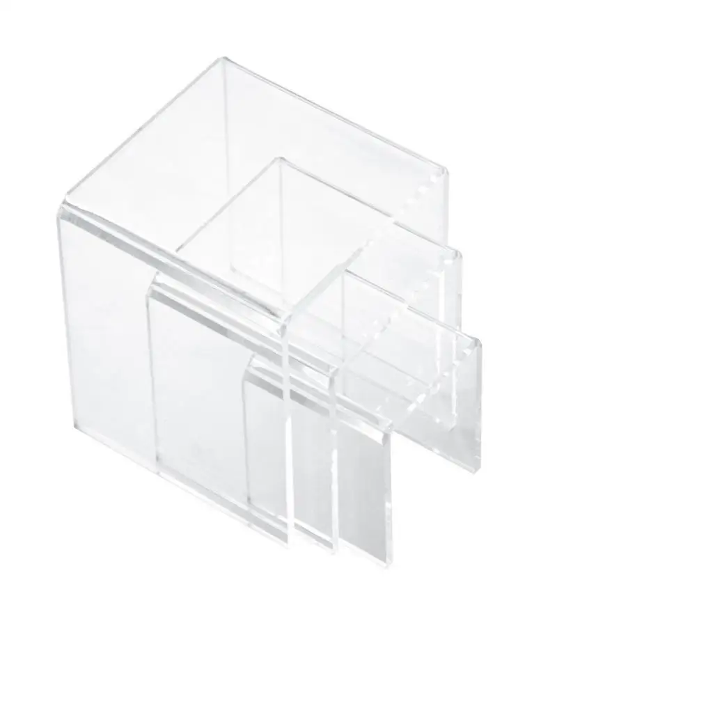 

Top Quality (1 Set of 3pcs) Clear Acrylic Display Riser (3'', 4'', 5'') Jewelry Showcase Display