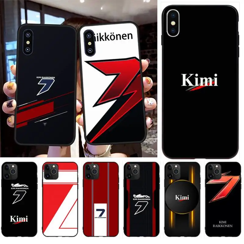 

PENGHUWAN Car driver Kimi Raikkonen Iceman Soft black Phone Case for iPhone 11 pro XS MAX 8 7 6 6S Plus X 5S SE XR case