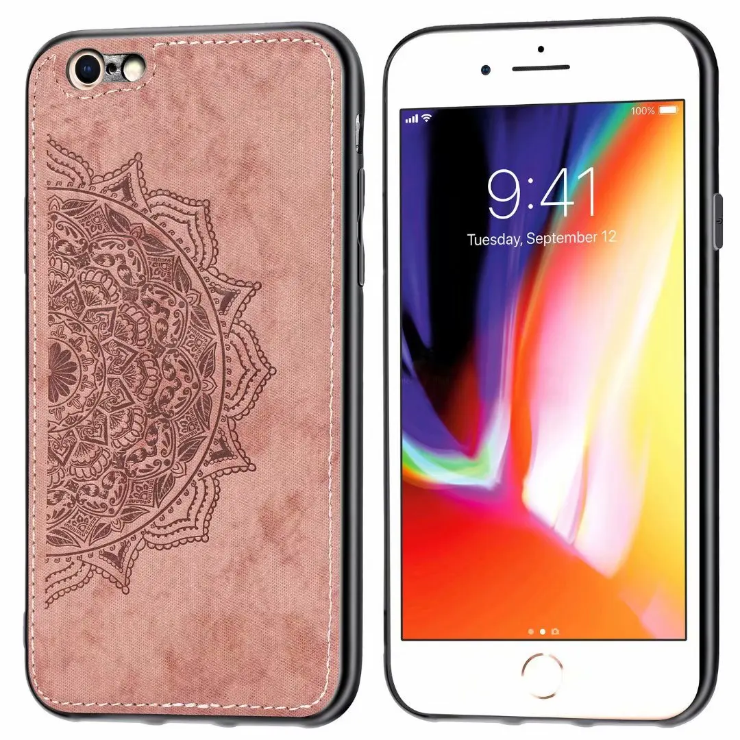 3D Fabric Pattern With Softness TPU Case For iPhone 11 Pro 6 6S 7 8 Plus For iPhone X XS XR Max PC Panel Shock-proof Cover