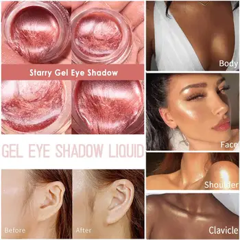 

Jelly Liquid Eye Shadow Gel Highlighter Glow Eyeshadow Eyes Facial Makeup Cosmetics Face Body Shimmer Pigment TSLM2