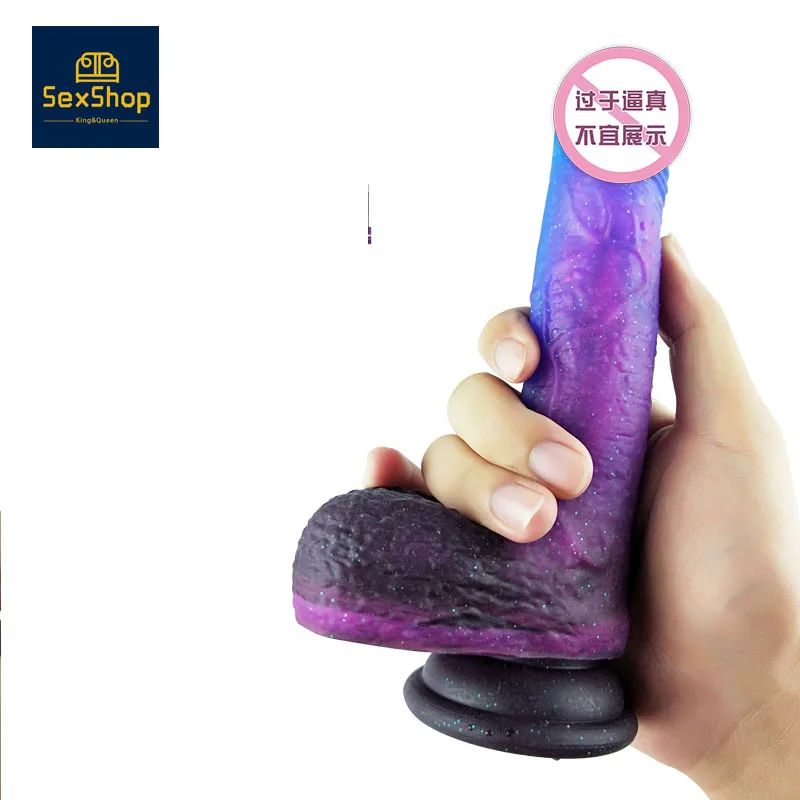 Liquid silicone color penis Huge Dildo Realistic Gode Huge Cock Penis Not Vibrator Adult Toys Suction Cup Sex Toys Sex Shop