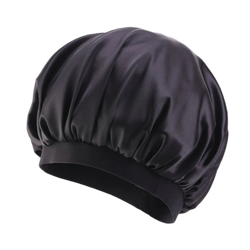 Hat Bonnet-Hat Wrap-Band Turban Night-Cap Imitation-Silk Head-Cover Elastic Curly New