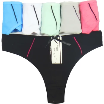 

WTEMPO 6 Pcs/Lot Women Seamless Underwear Panties G String Briefs Calcinha Tanga Thong New Fashion Drop shipping Brand kawaii