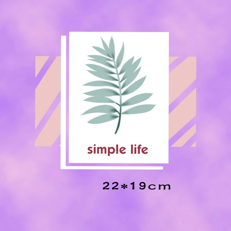 Простые нашивки с надписью Life Leaf для одежды Термотрансферная нашивка Детская