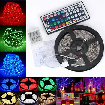 

5M LED Light Strip 3528 RGB LED Strip Lights SMD 12V DC Remote Lights String Lights