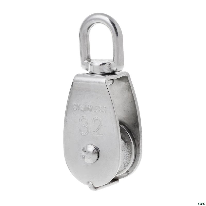M32 304 шкив из нержавеющей стали блоки веревка бегун каяк лодка аксессуары каноэ якорь тележка комплект - Цвет: M32