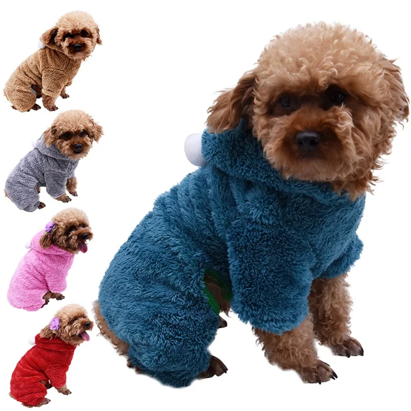 

Fleece Winter Dog Clothes Funny Pet Costume Warm Dog Coat for Small Dogs Clothing Puppy Hoodies Jumpsuit Chihuahua