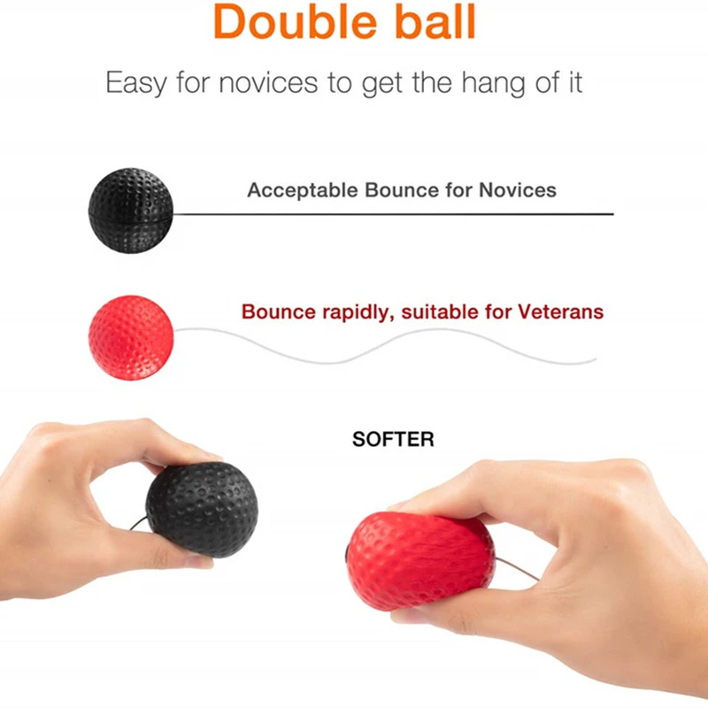 Boxing Reflex Speed Punch Ball 20g/65g Copper Buckle Silicone Headband For Muay Thai Beginner Hand Eye Punching Relax Training