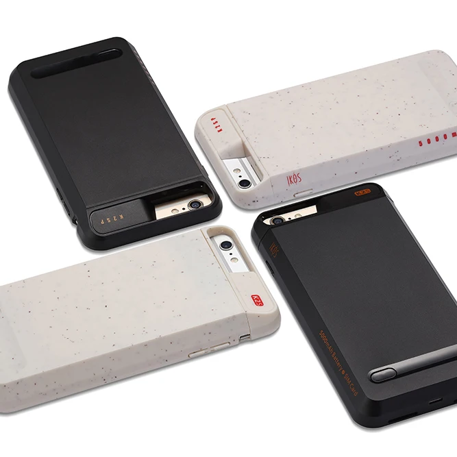 Смарт-Две сим-карты, двойной режим ожидания чехол для телефона адаптер+ 5000 мА/ч, Мощность банк Смарт Защитный чехол для iPhone 6(s)/6 P/7/7 P/8/8 P iKOS K2S