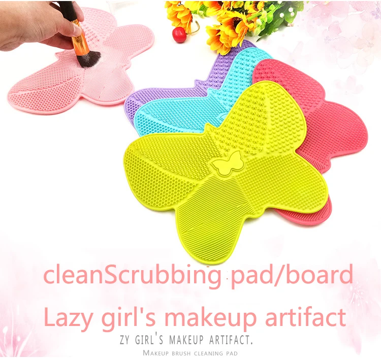 

Silicone Makeup Brush Cleaner Make Up Washing Brush Washing Cosmetic Foundation Makeup Brush Cleaner Pad Scrubber Board Tool