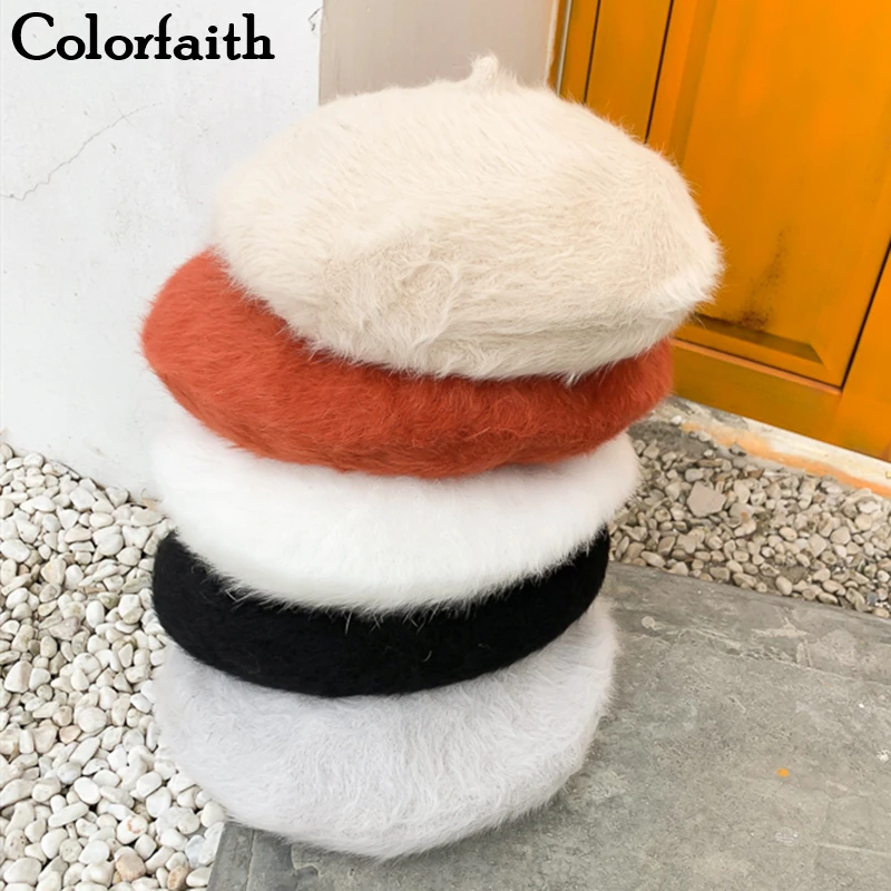 Colorfaith новинка 2019 Осень-зима женские Шапки береты теплые красивые модные кроличий
