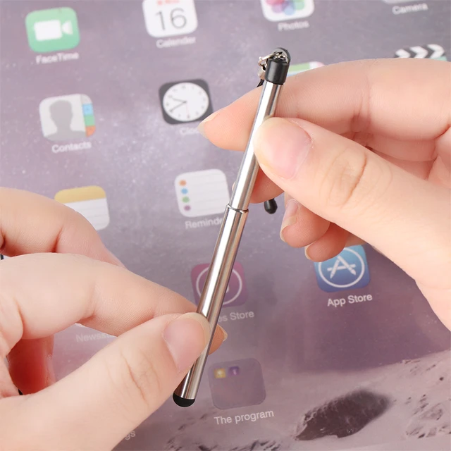 stylo capacitif écran tactile stylet crayon pour pad téléphone portable  tablette argent