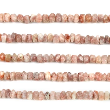 

Natural Special Cut Genuine Irregular Gold Point of Strawberry Stone Loose Spacer Beads For DIY Jewelry Making Charms Bracelet