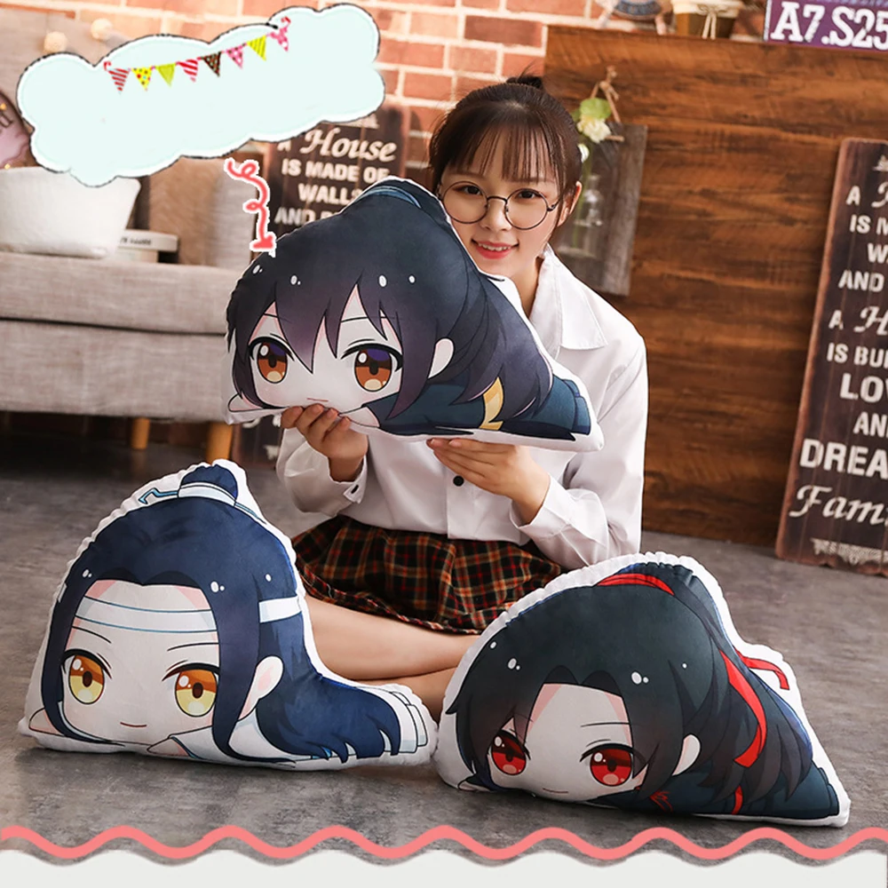 45x30 см Mo Dao Zu Shi плюшевые куклы креативная Подушка Wei Wuxian LanWangji мультфильм хлопок фигура Подушка вентиляторы милый подарок