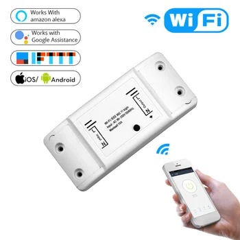 

Practical DIY Wi-Fi Smart Light Switch Universal Breaker Timer Smart Life APP Wireless Remote Control Works with Alexa