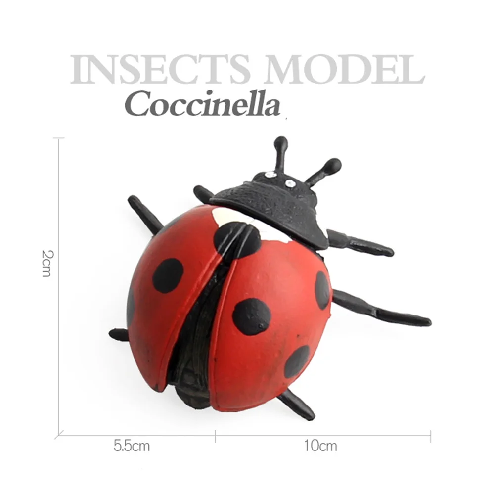 Моделирование ПВХ насекомое Жук фигурка животного модель обучающая детская игрушка для ролевых игр раннего образования Когнитивная игра