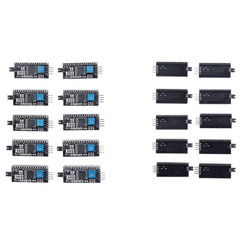 

HOT-10Pcs I2C Serial Interface Adapter Plate LCD Backpack Module & 40x 2 Pin and 3 Pin Screw Terminal Block Connector 5mm