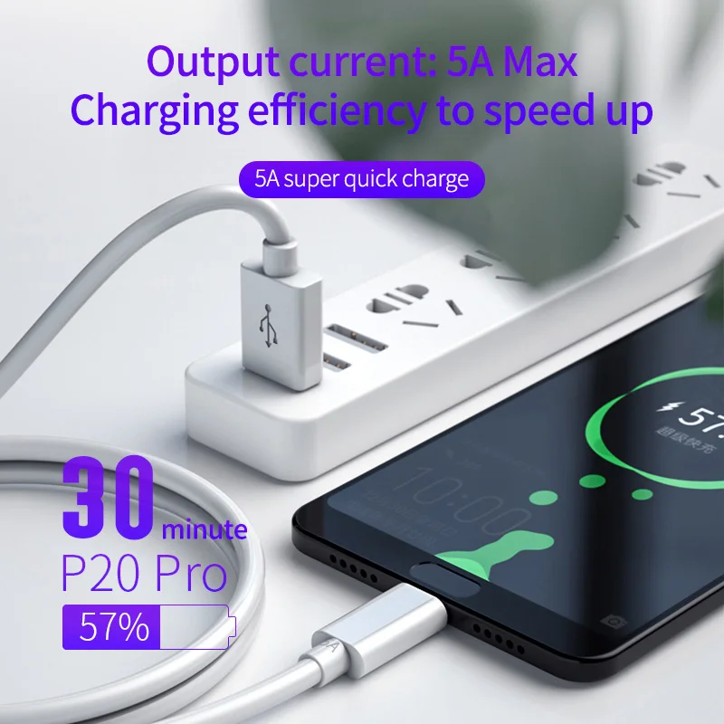 YBD USB C кабель 5A Super charge usb type C кабель для huawei OPP Vivo Быстрая зарядка быстрое зарядное устройство кабель для samsung Galaxy