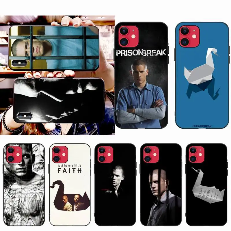 Мягкий черный чехол для телефона HPCHCJHM с изображением побега из тюрьмы Майкла J