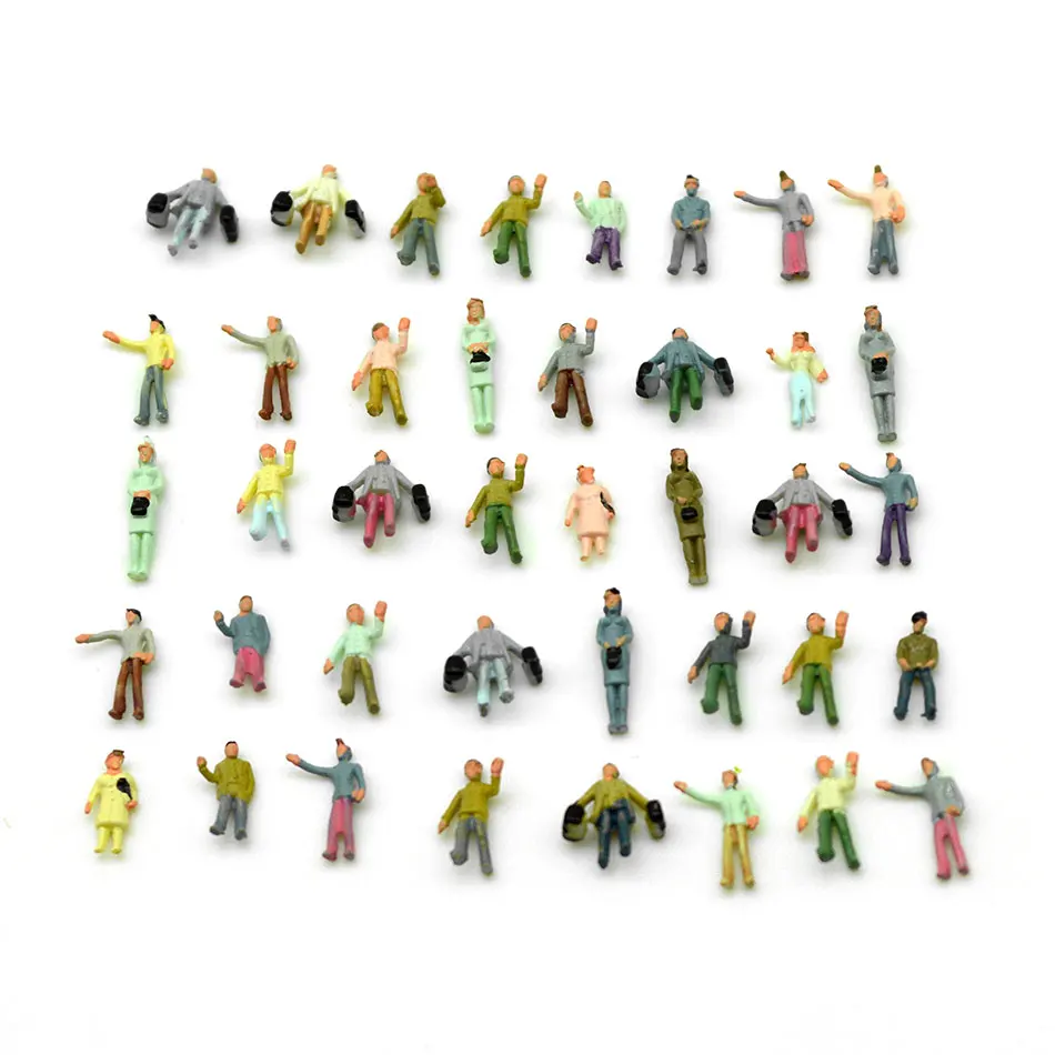

1/300 Architectural Scale Model Figure Plastic People Landscape Train Building Layout Diorama Making Character Miniature Statue