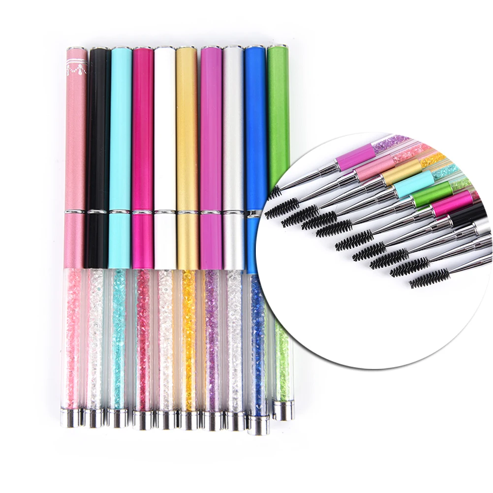 

1pcs Nail Art Brush Eyelash Extension Eyelashes Brow Comb Rhinestone Eye Wands Applicator Spooler