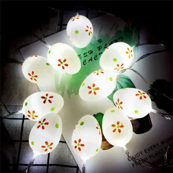 

1.65m White Easter String Lights 10 LED Battery Decorative Lamp for Home Easter Day Party Decoration 20f10
