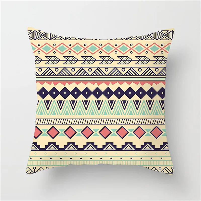 Fuwatacchi Elephant Cushion Cover Mandala Throw Pillow Cover for Home Chair Home Indian National Style Decorative Pillows 45*45