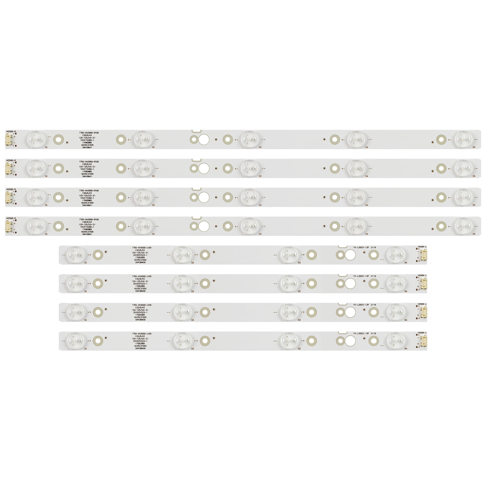 Tira Conduzida Luz de Fundo para Crh-a4330300104l6cnr Crh-a4330300105r6cn 303sw430039 38 43d3503v2w5c1b42718m 43d3503v2w4c1b33118m