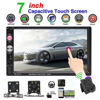 

Bbluetooth coche 7023B 7 Inch 2 Din Car Radio Bluetooth Audio Video MP5 Player with Rear Camera фм модуляторы 무선 보조배터리