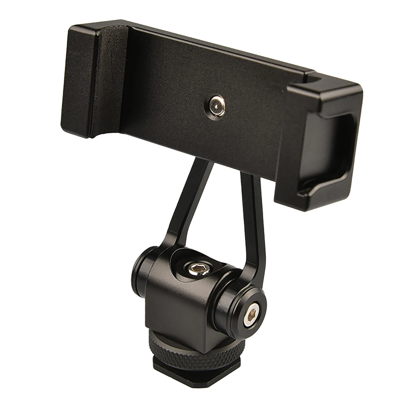 New Phone Tripod Mount Adapter With Cold And Hot Shoe Metal 360 Degree