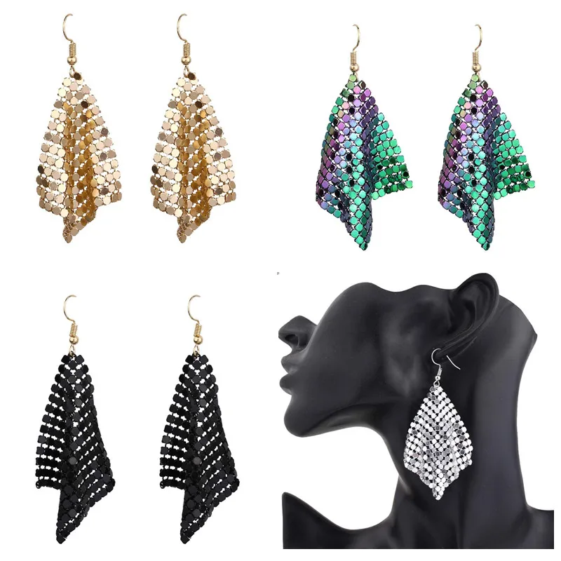 

2019 Newest Statement Earrings Big Geometric earrings For Women Hanging Dangle Earrings Wedding Earing modern Jewelry