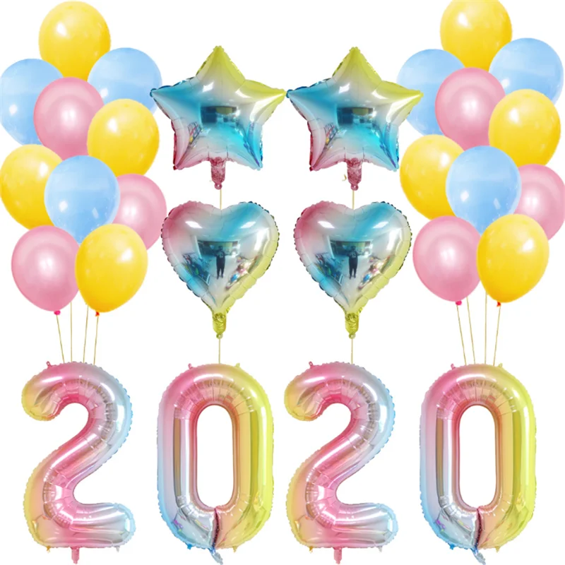 40 inch digital balloon set New Year decorations New Year party family decoration school mall decoration