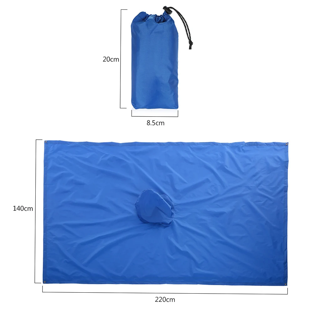 Rain Jacket Tomshoo Multifunctional Lightweight Raincoat with Hood Hiking Cycling Rain Cover Poncho Outdoor Camping Supplies Tent Mat