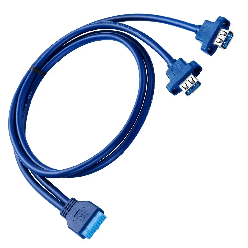 Материнская плата Bochara 20Pin к двойному USB 3 0 женскому кабелю для передачи данных с