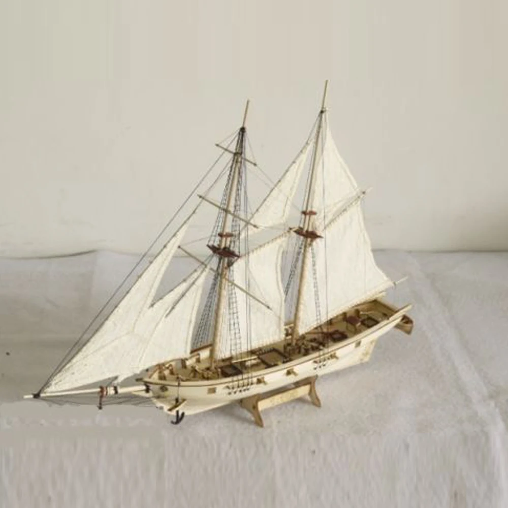 DIY Ship Assembly Model Kits Wooden Sailing Boat Scale Decoration Toys Gifts for Kids Adults | Дом и сад